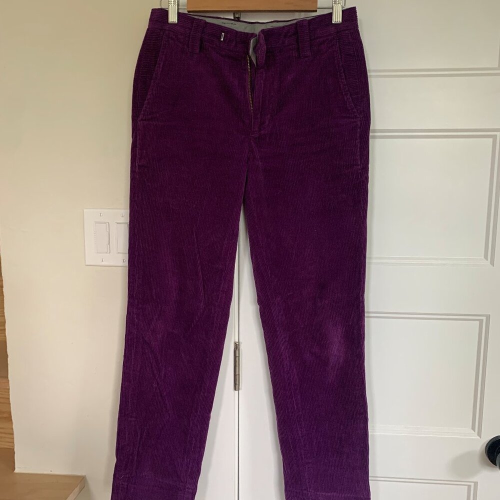 Brooks Brothers Wide-Wale Corduroy Pants - purple, 30/30, worn twice